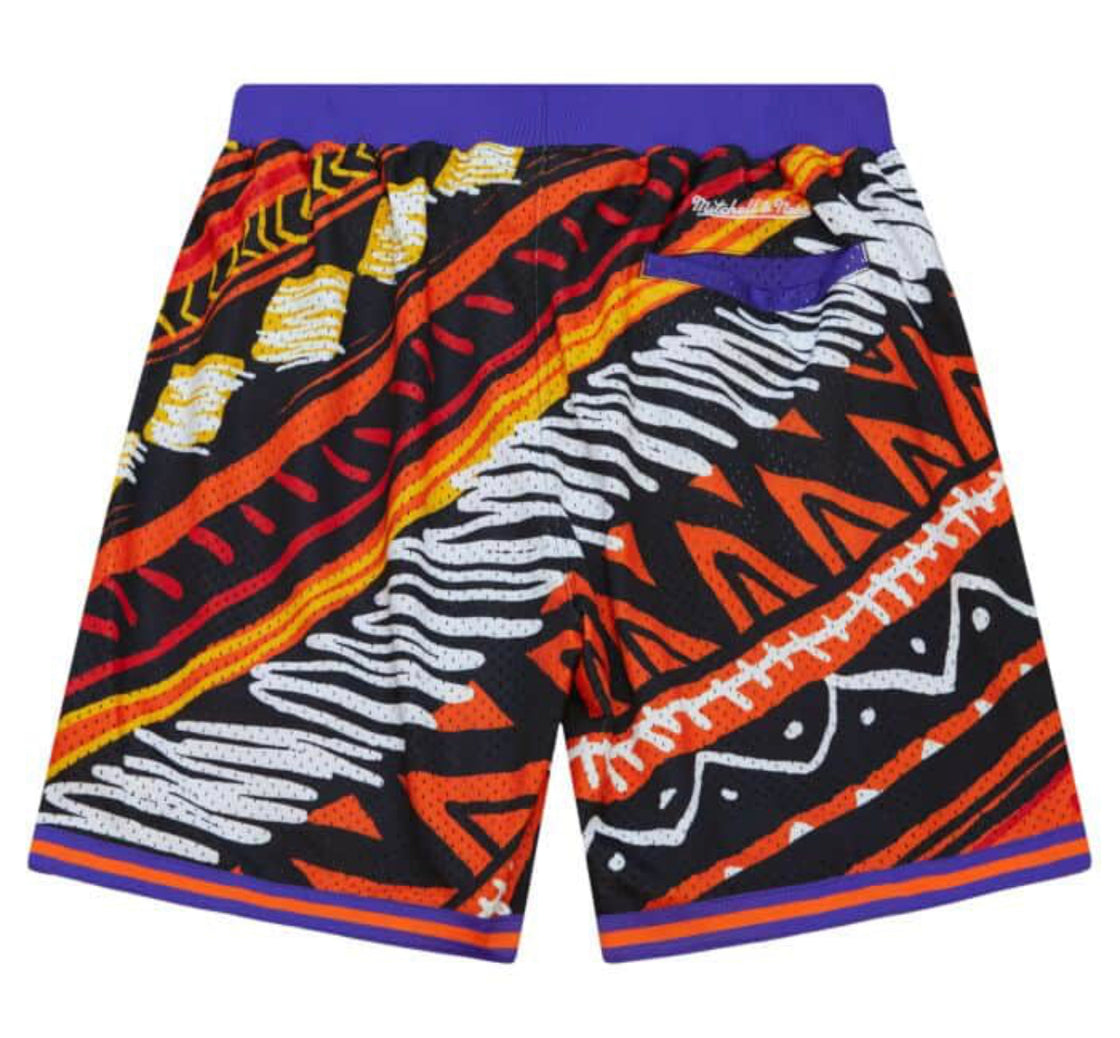 PHOENIX SUNS GAME DAY PATTERN MITCHELL AND NESS NBA SHORTS