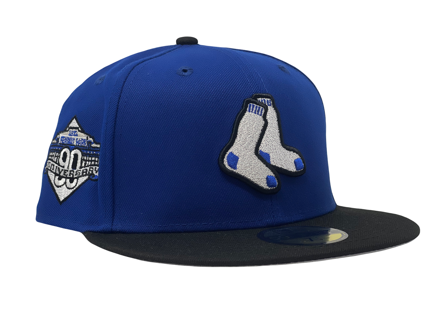 Boston Red Sox 90th Anniversary Gray Brim New Era Fitted Hat