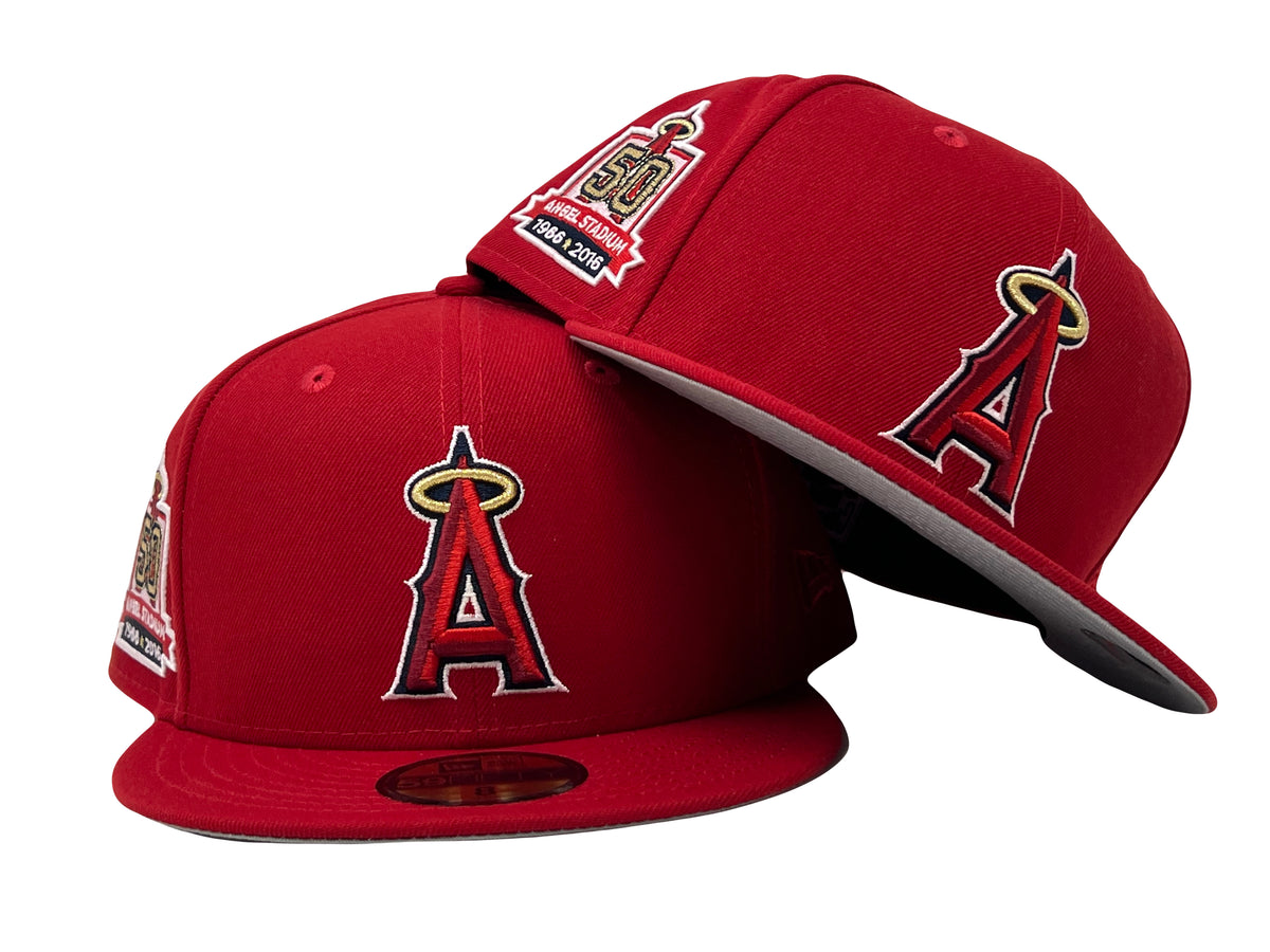 Los Angeles Angels 50th Anniversary Red Gray Brim New Era Fitted