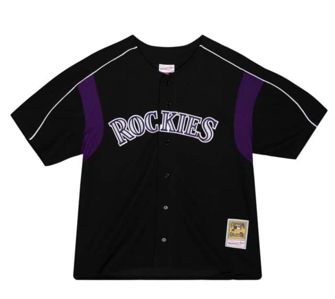 Colorado Rockies 2003 Larry Walker Authentic Mitchell and Ness Batting Practice Jersey