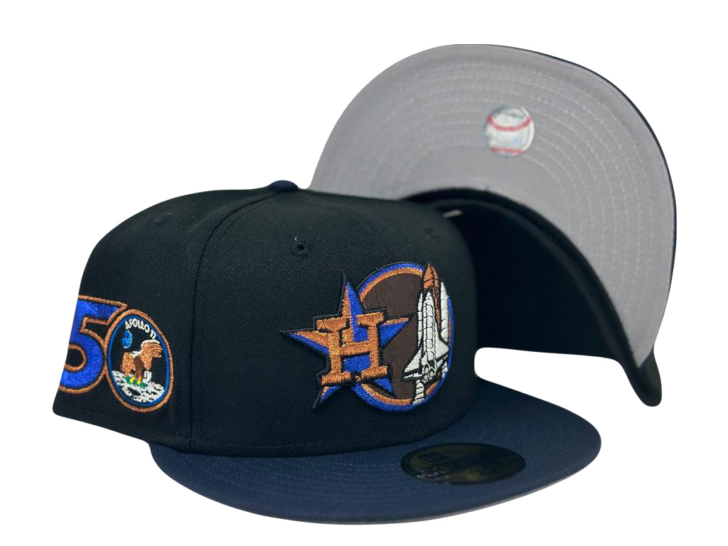 Black Houston Astros Apollo Navy Blue New Era Custom Fitted Hat – Sports  World 165