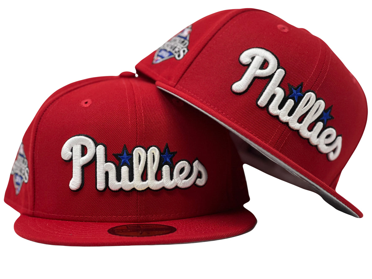 Philadelphia Phillies New Era 2008 World Series Two-Tone 59FIFTY Fitted Hat  - White/Red