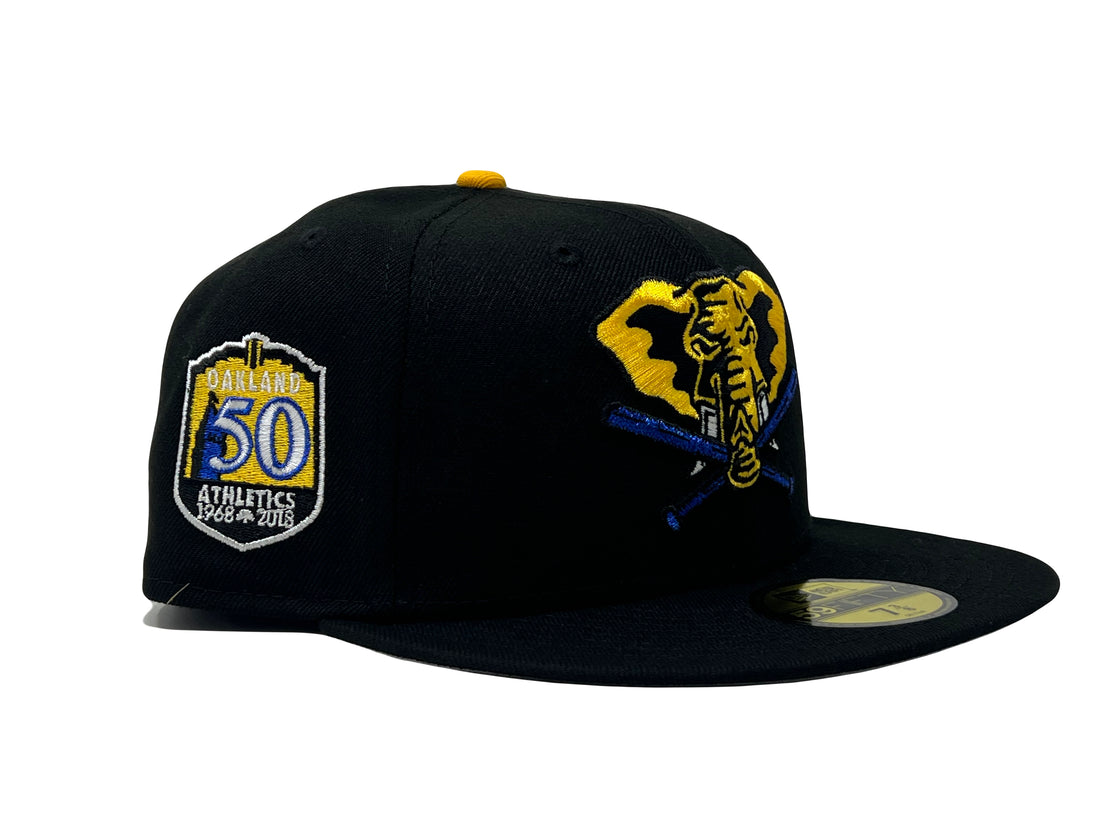 Oakland Athletics 50th Anniversary Gray Brim New Era Fitted Hat