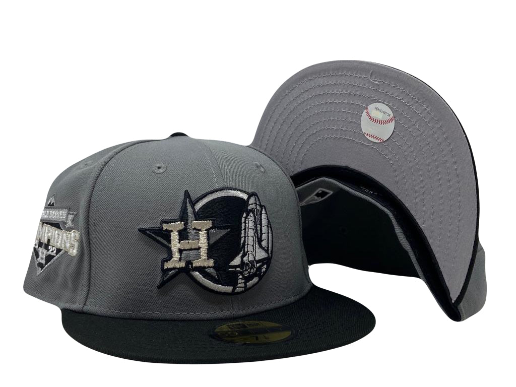 Houston Astros World Series 2022 New Era 59FIFTY Fitted Hat (Mountain Green Black Gray Under BRIM) 7 3/8