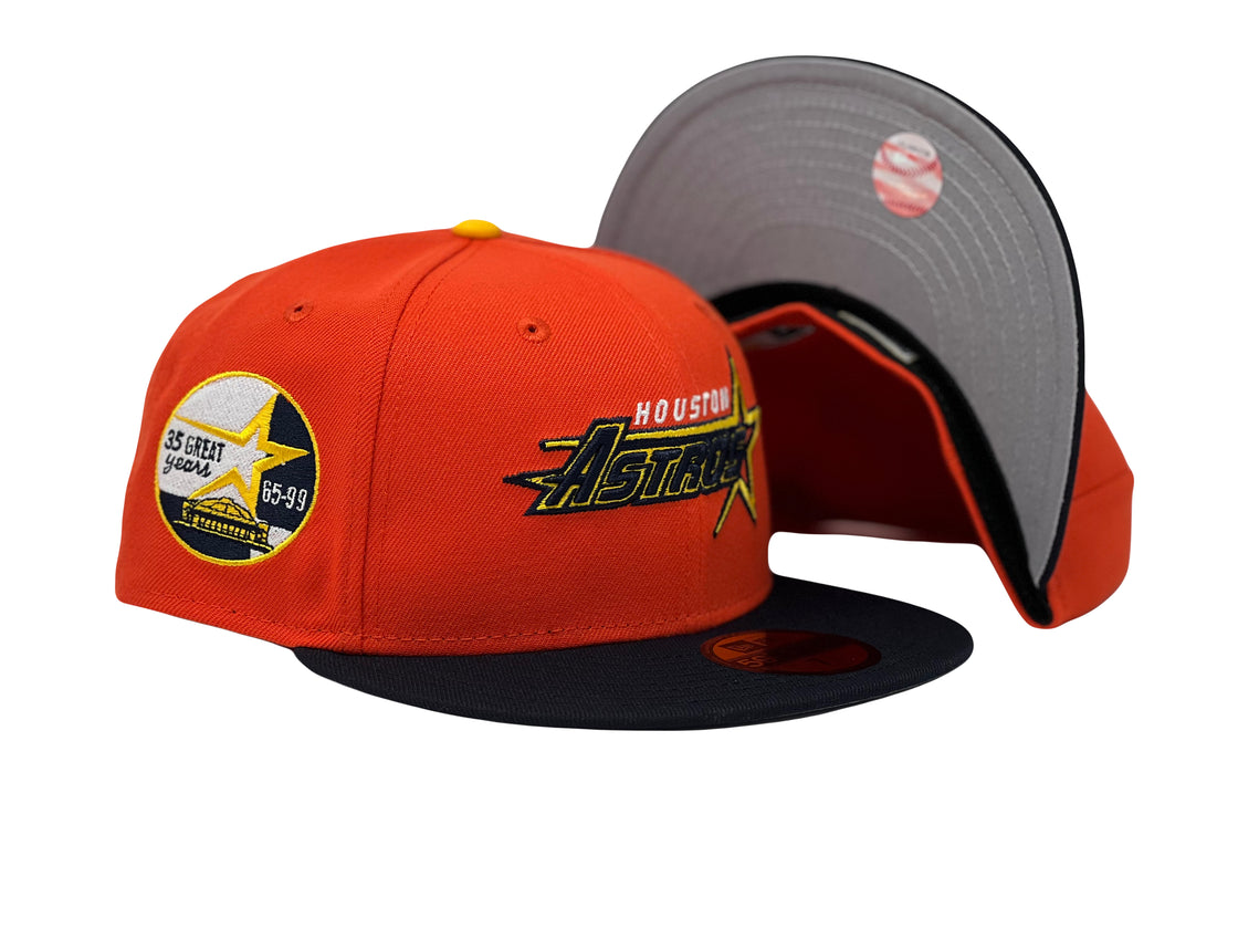 Houston Astros 35th Anniversary Navy Blue Orange New Era Fitted Hat