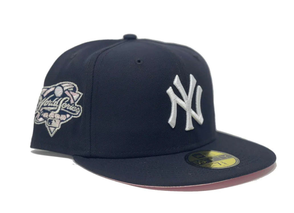 NEW YORK YANKEES 2000 WORLD SERIES PINK BRIM NEW ERA FITTED HAT