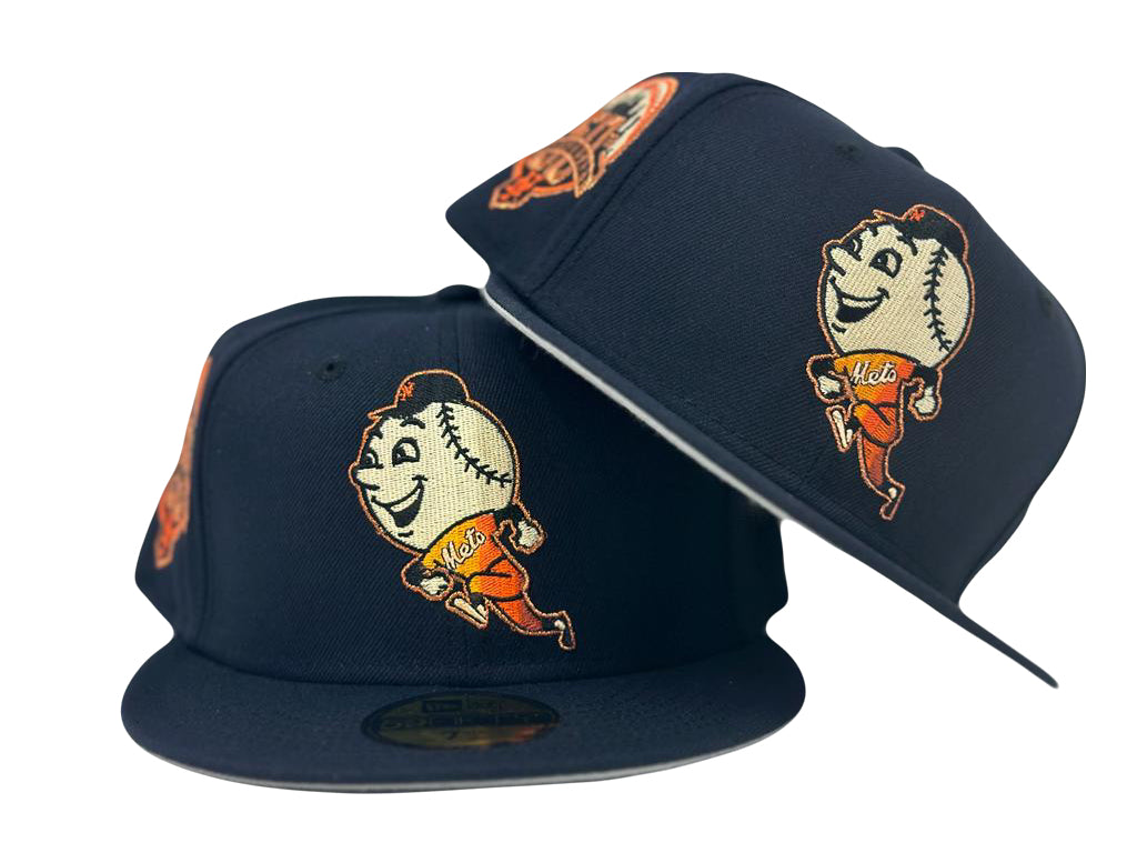 New York Mets 50th Anniversary Mr. Mets Man New Era Fitted Hat