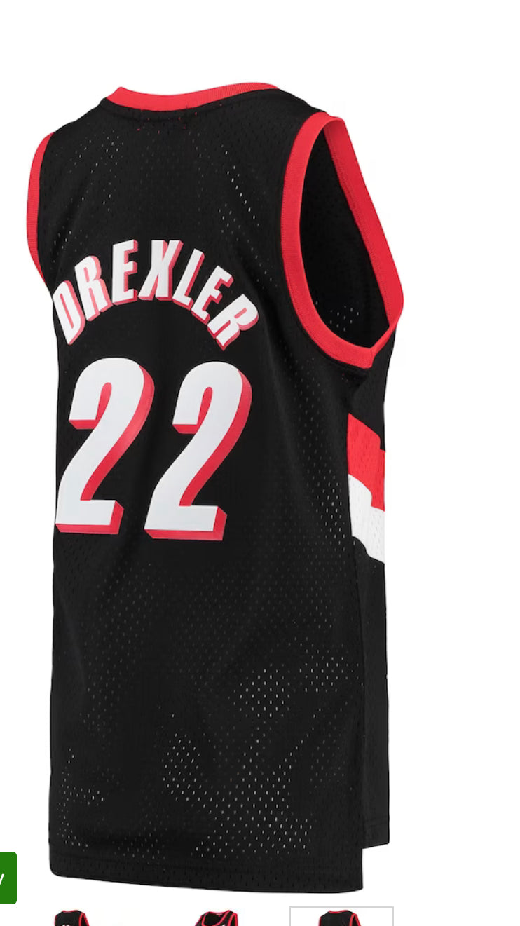 Portland Trail Blazers 1991-92 Clyde Drexler Mitchell and Ness Swingman Jersey