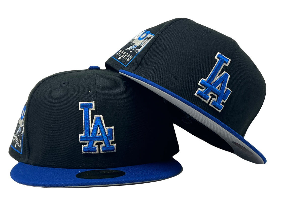 Los Angeles Dodgers 60th Anniversary Black/Royal Gray Brim New Era Fitted Hat
