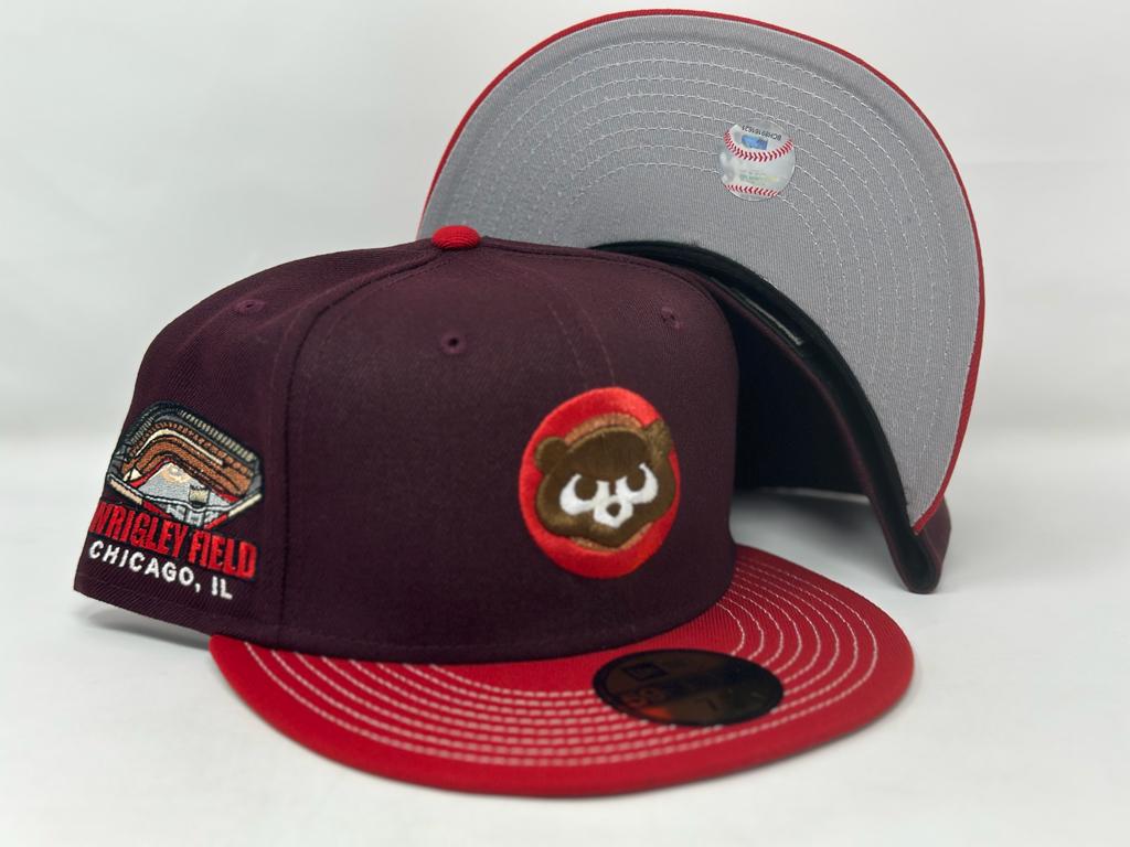 Chicago Cubd Wrigley Field Visor Stitch 59fifty New Era Fitted Hat