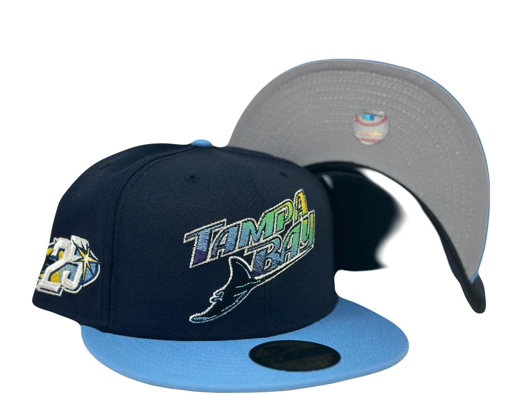 Navy Blue Tampa Bay Devil Rays 25th Anniversary New Era Fitted