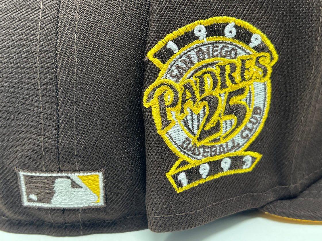 Deep brown San Diego Padres 59fifty Yellow Brim New Era Fitted Hat