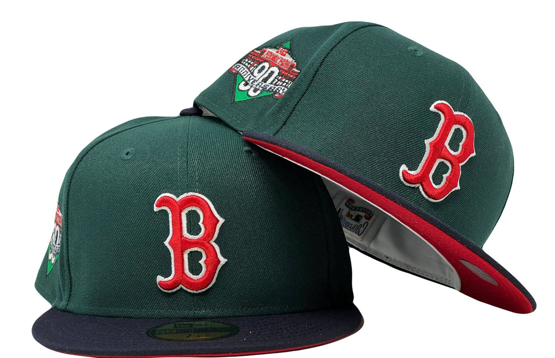 Boston Red Sox 90th Anniversary Red Brim 59Fifty New Era Fitted Hat