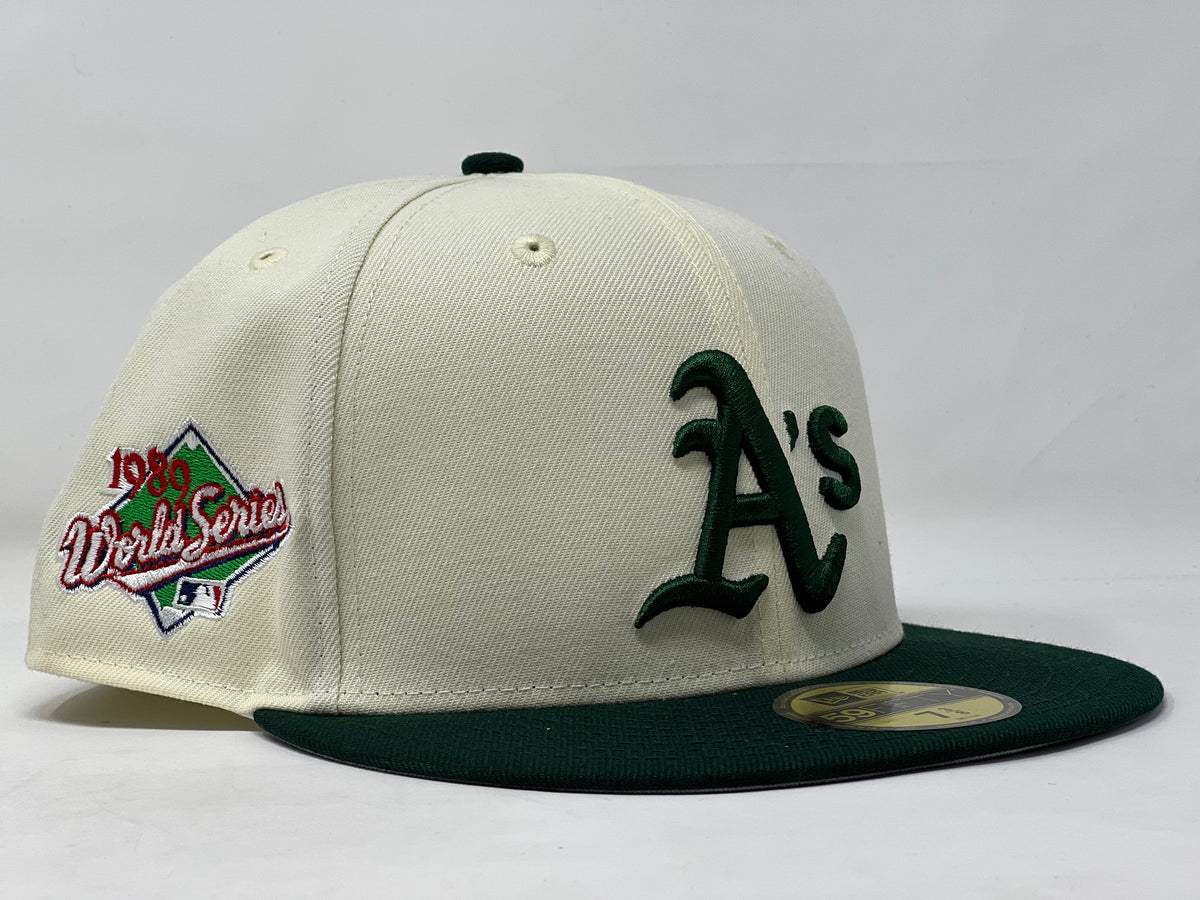 Oakland Athletics 1989 World Series New Era 59Fifty Fitted Hat (GRAY UNDER  BRIM)