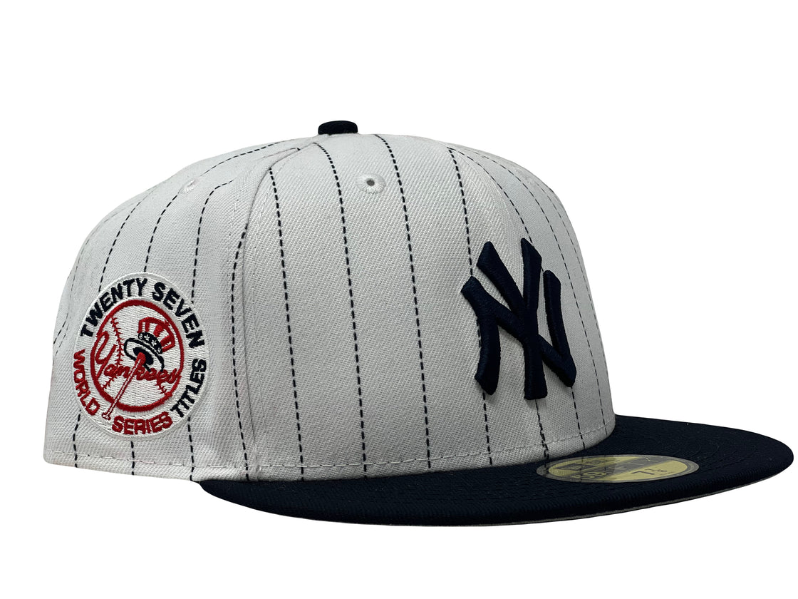 New York Yankees 27X World Series Champions Pinstripe New Era Fitted Hat