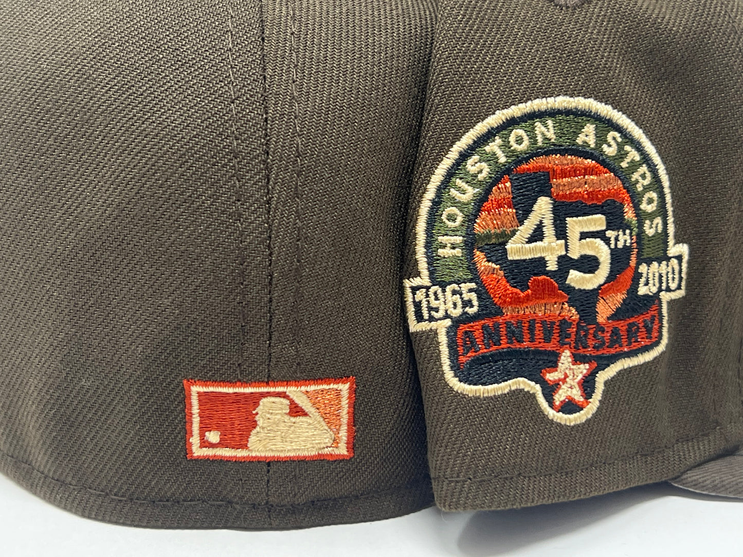 Brown Houston Astros Woodland Camo Visor New Era Fitted Hat