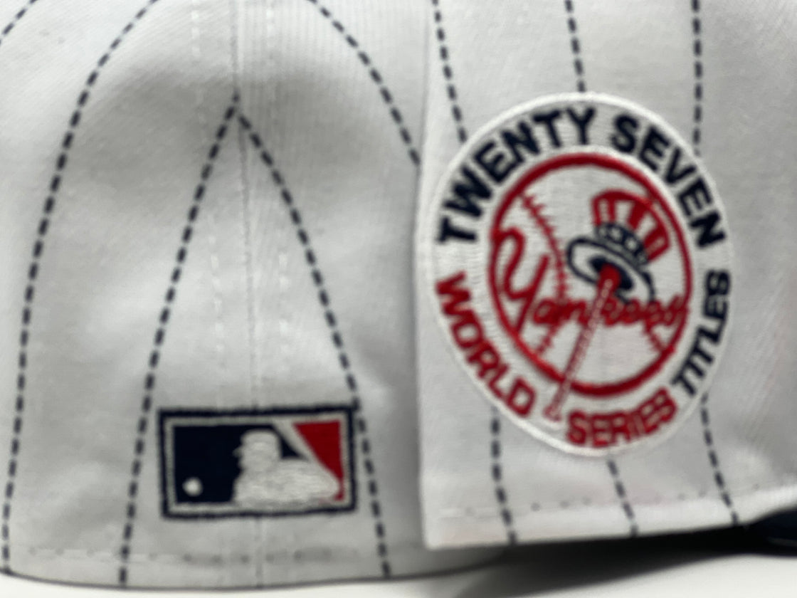 New York Yankees 27X World Series Champions Pinstripe New Era Fitted Hat
