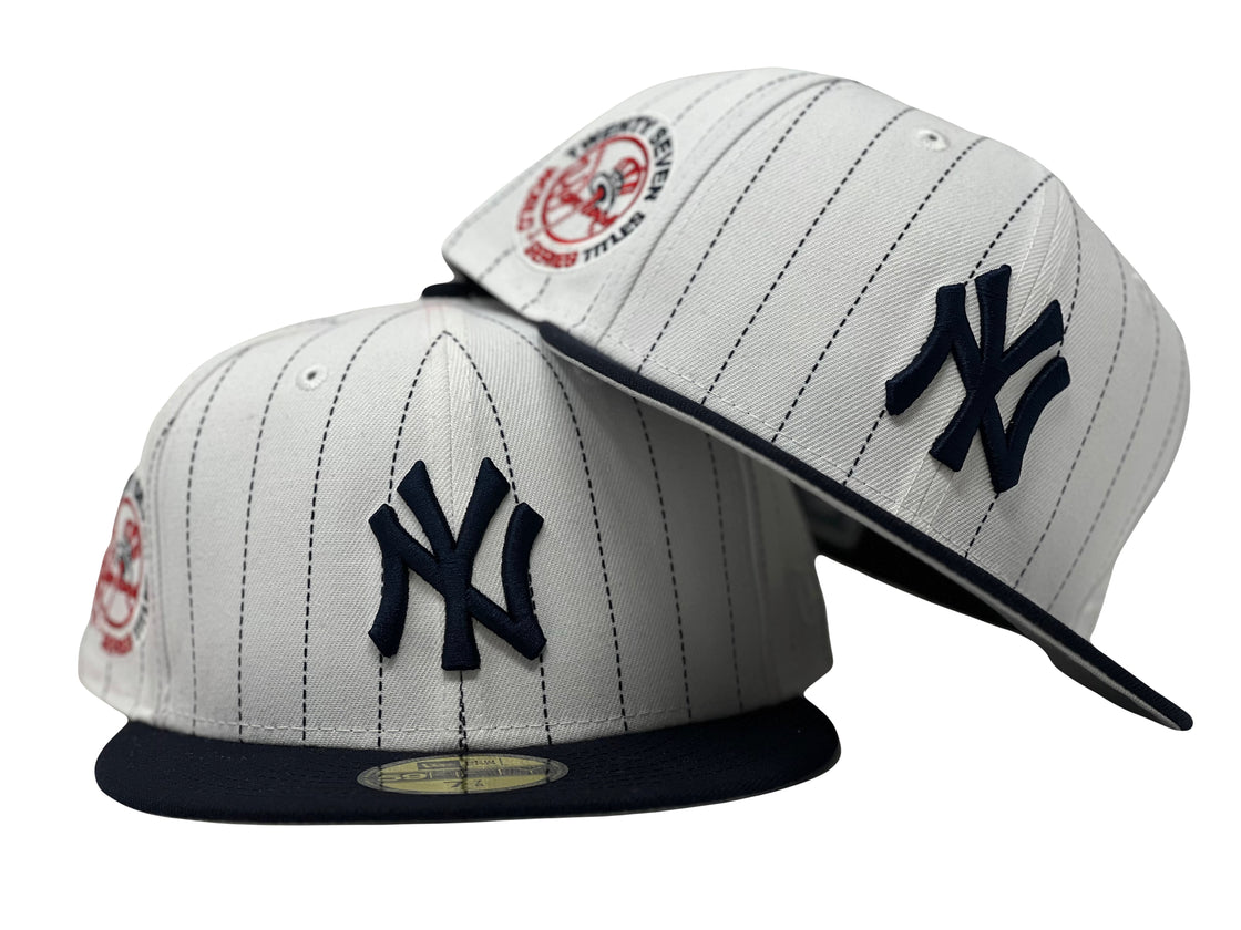 New York Yankees 27X World Series Champions Pinstripe New Era Fitted Hat