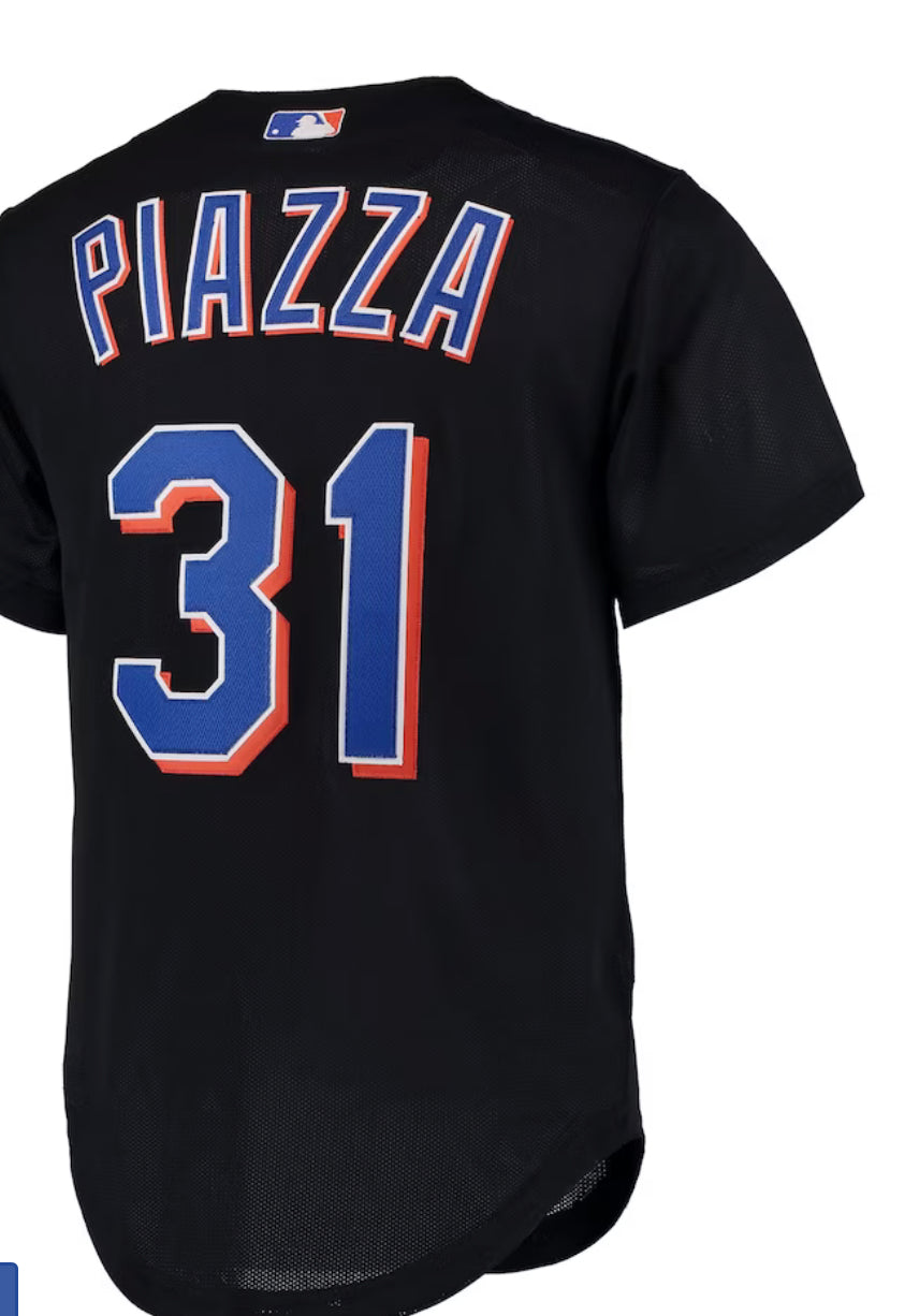 New York Mets Mike Piazza 2000 Button Front Mitchell and Ness Jersey
