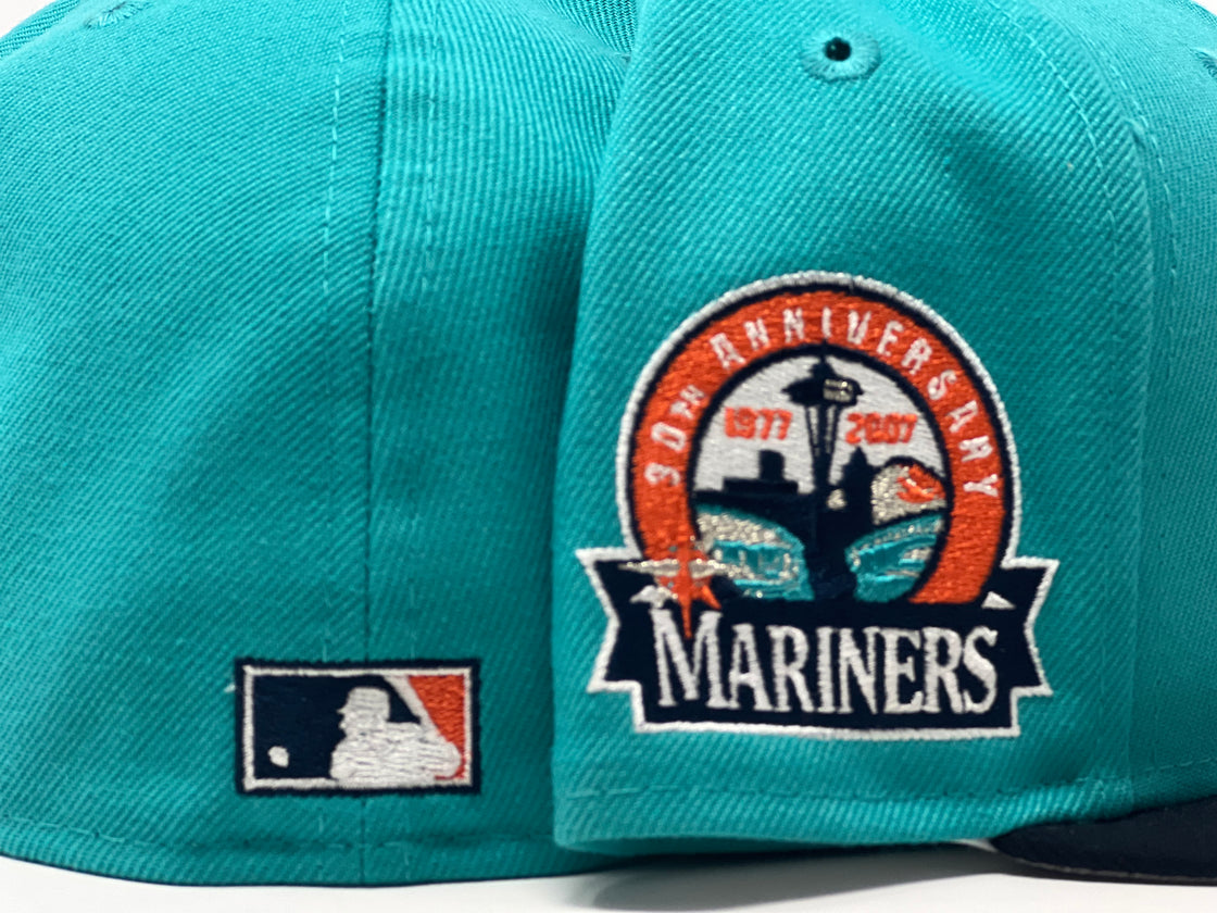 SEATTLE MARINERS 30TH ANNIVERSARY GRAY BRIM NEW ERA FITTED HAT