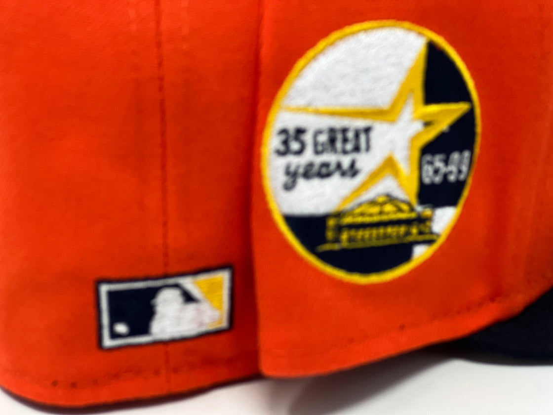 Houston Astros 35th Anniversary Navy Blue Orange New Era Fitted Hat