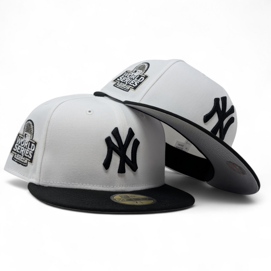 New York Yankees 2024 World Series Fitted Hats-White Black