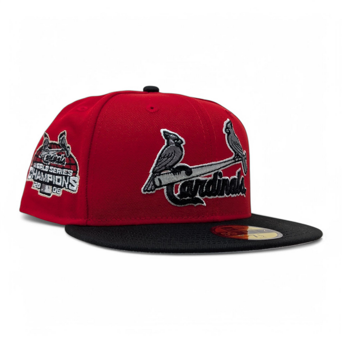St. Louis Cardinals 2006 World Series Champions New Era Fitted Hats-Red black