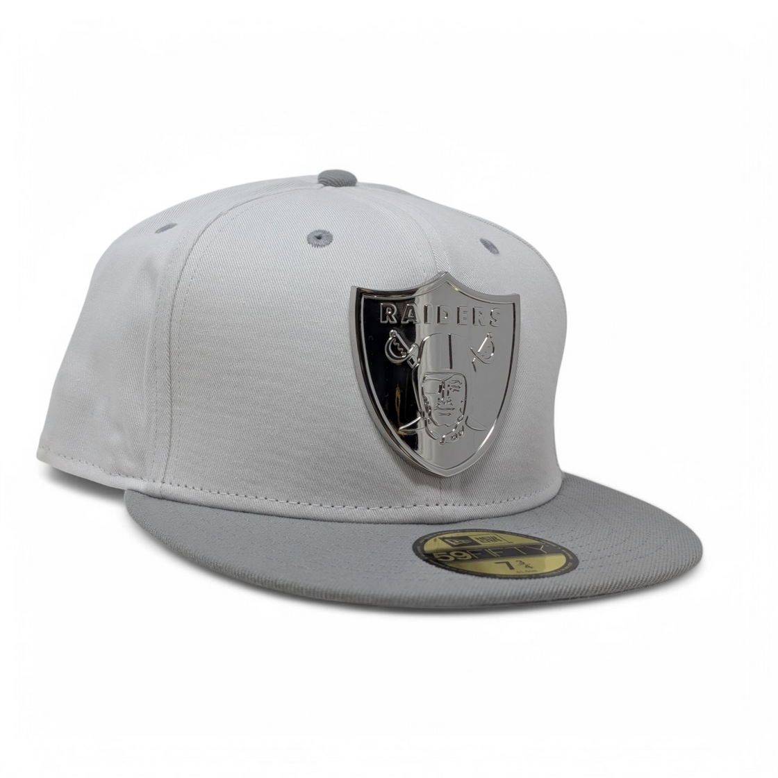 Las Vegas Raiders Metal Logo New Era Fitted Hats