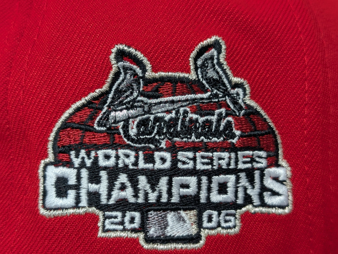 St. Louis Cardinals 2006 World Series Champions New Era Fitted Hats-Red black