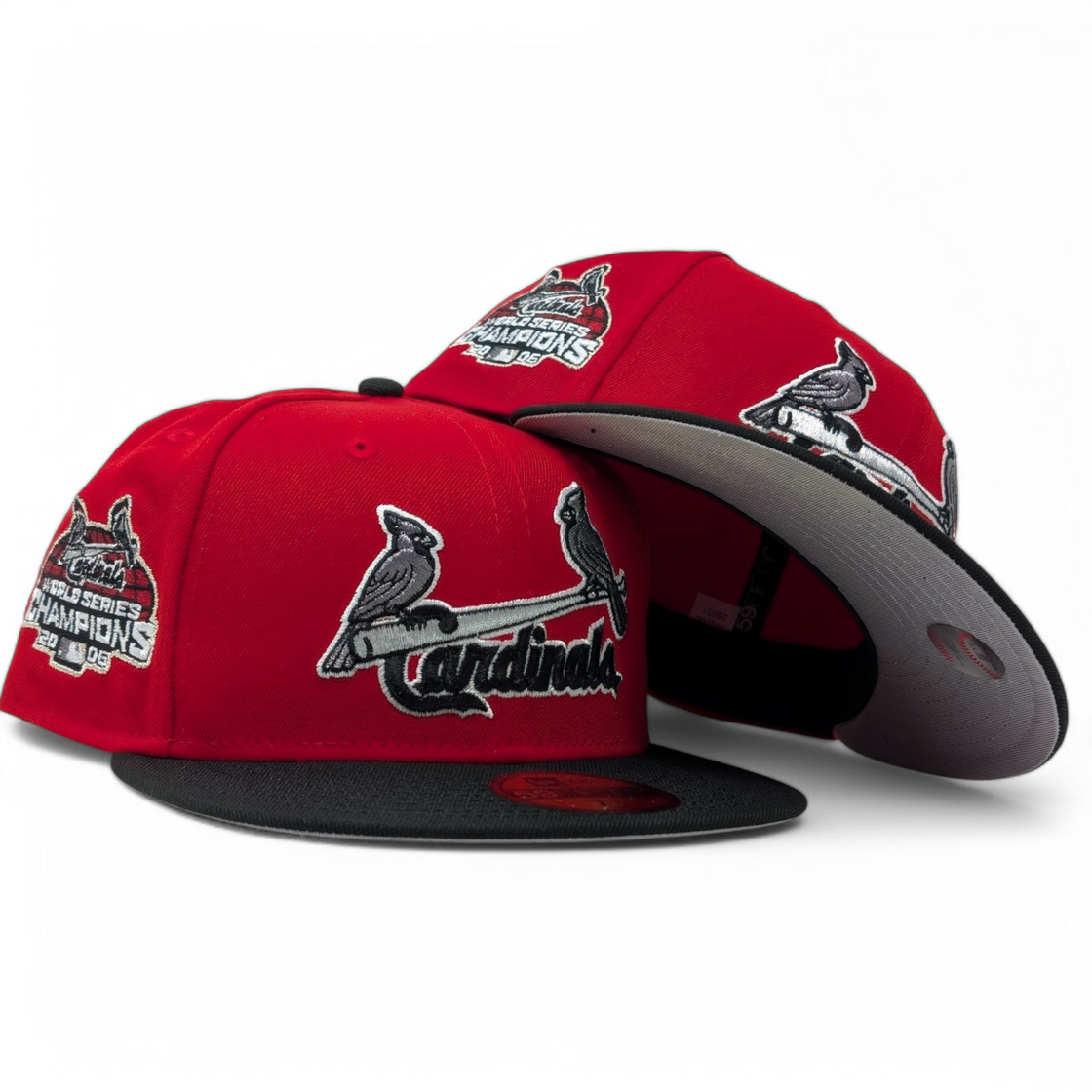 St. Louis Cardinals 2006 World Series Champions New Era Fitted Hats-Red black