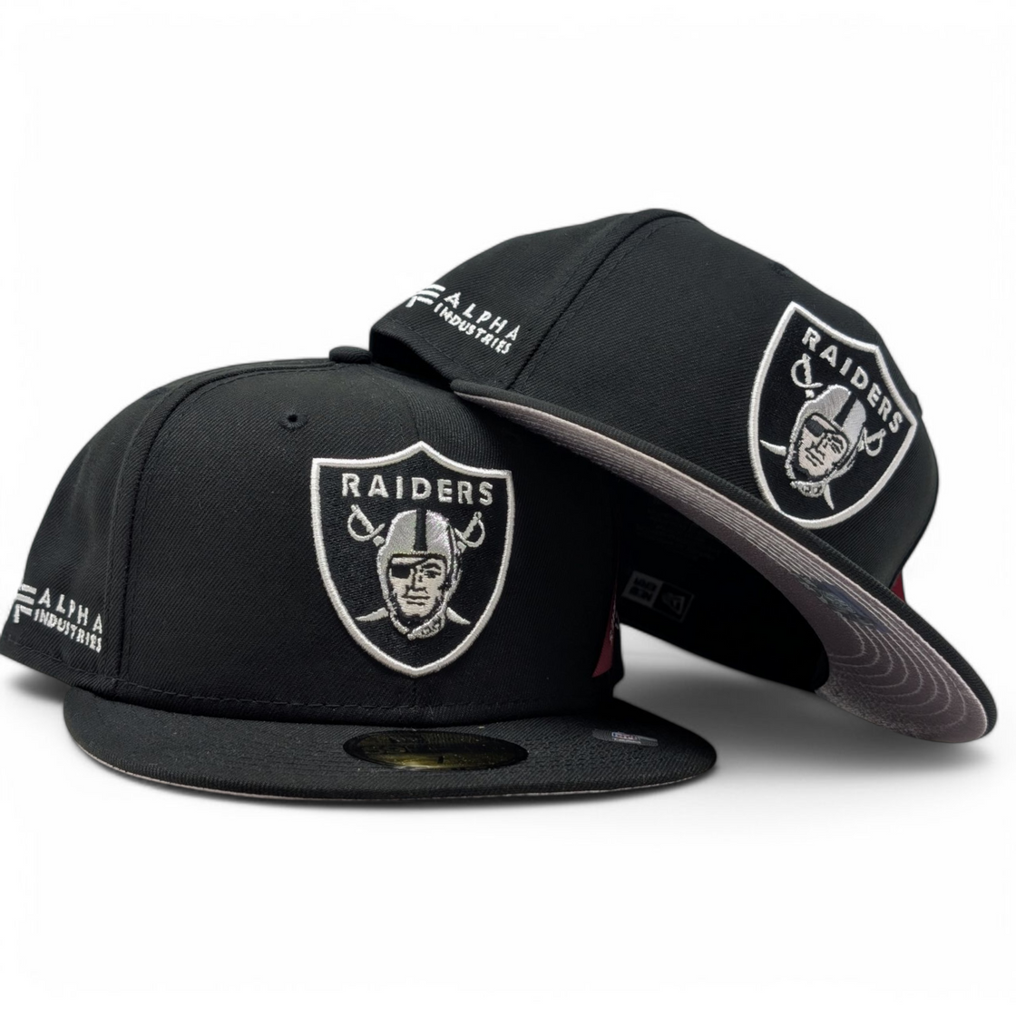 Las Vegas Raiders Alpha Industries 59Fifty Fitted Hats