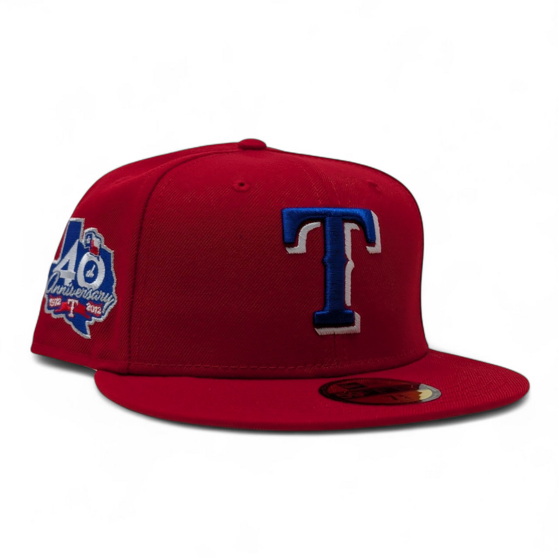 Texas Rangers 40th Anniversary Red New Era Fitted Hats