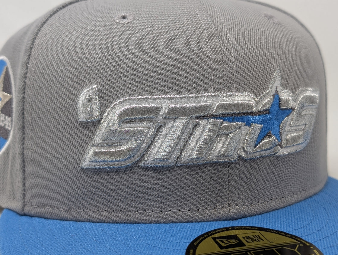 Houston Astros 35th Anniversary Fitted Hats Gray Sky Blue
