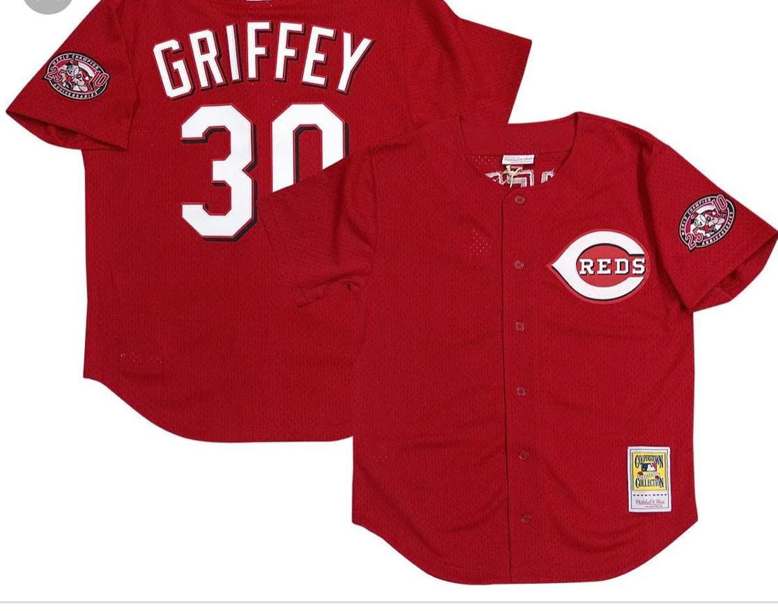 Authentic Mesh BP Jersey Cincinnati Reds 2000 Ken Griffey Jr.