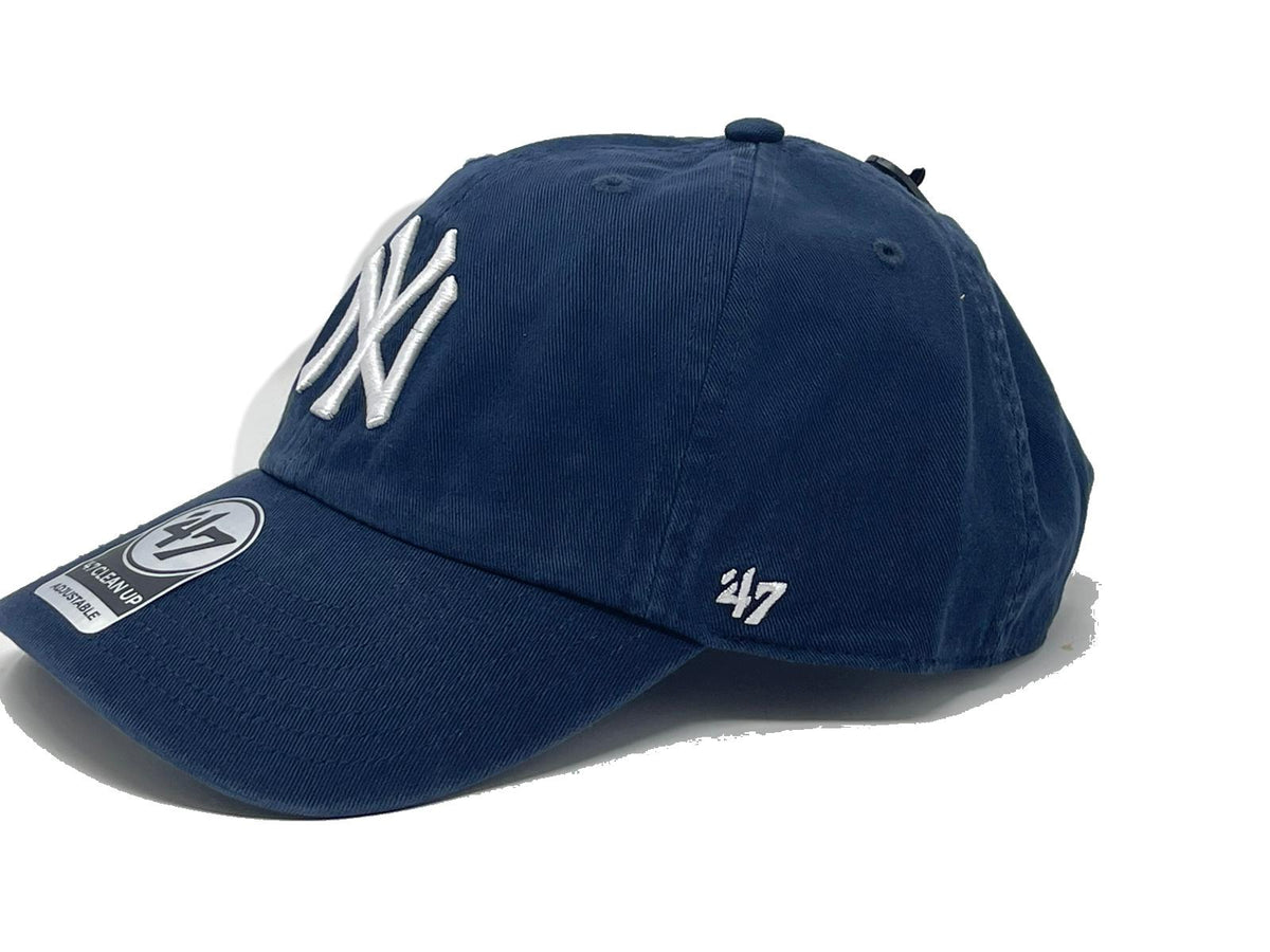 MLB Men's New York Yankees '47 Brand Home Clean Up Cap, Navy Blue,  One-Size, Pack of 1