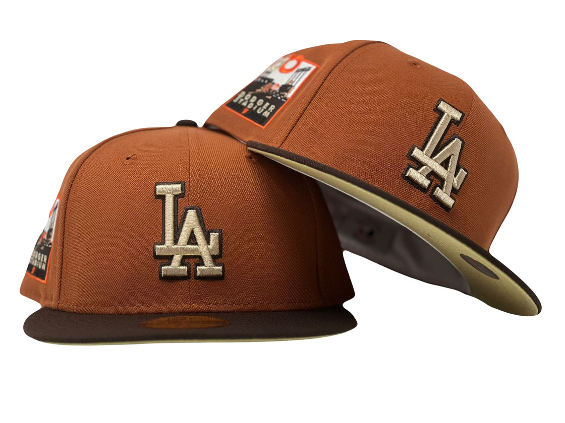 Los Angeles Dodgers 60th Anniversary Vegas Gold Brim Era Fitted Hat