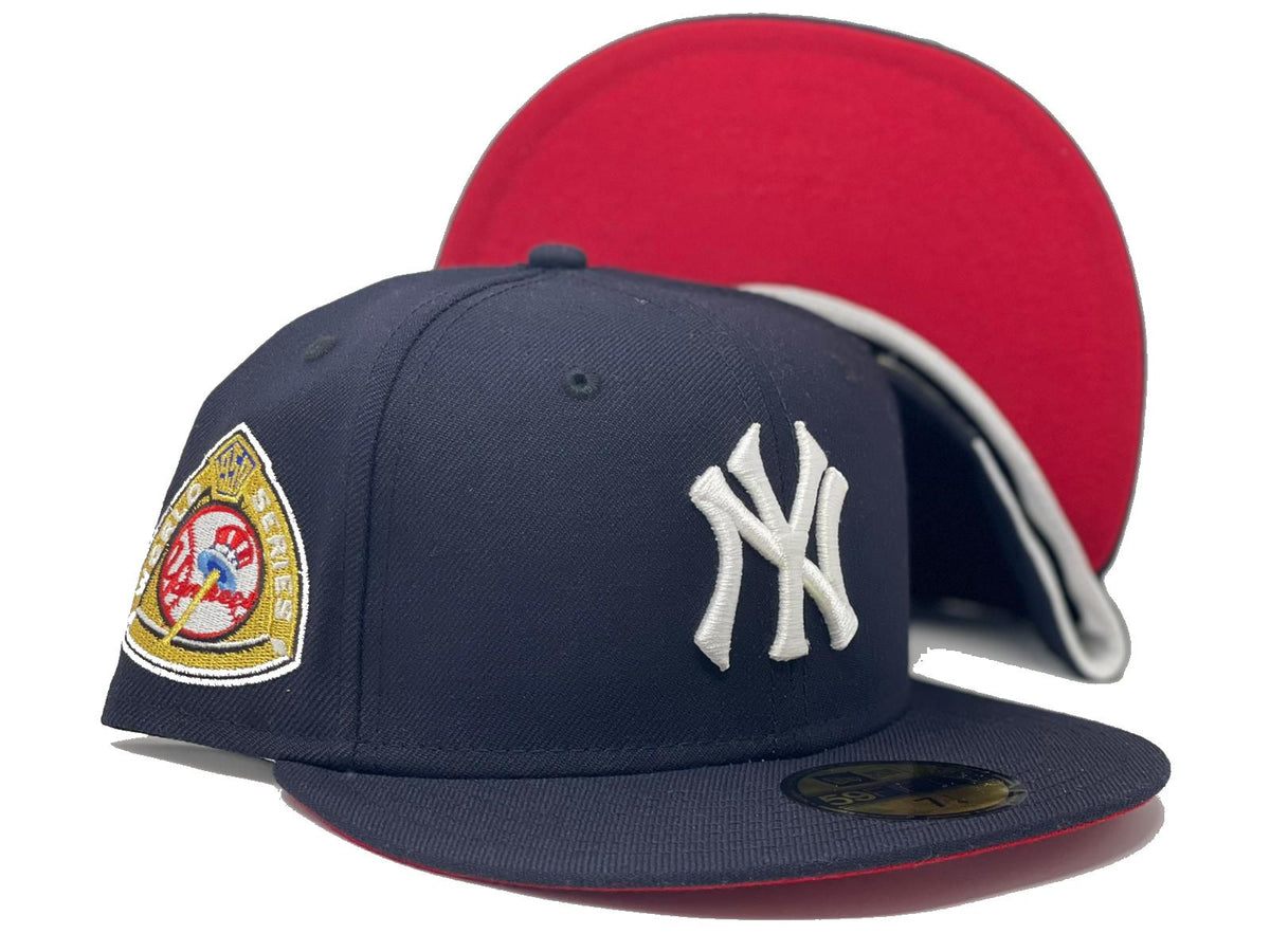 New Era New York Yankee Fitted Red Bottom Navy Blue (1976 World Series  Embroidery)