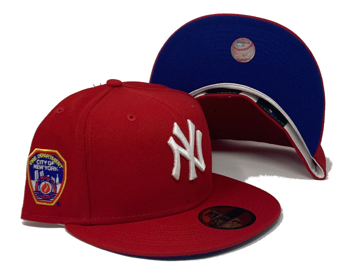 FDNY Shield New Era 59Fifty Fitted Hats (New York City Fire Department Gray  Under Brim)