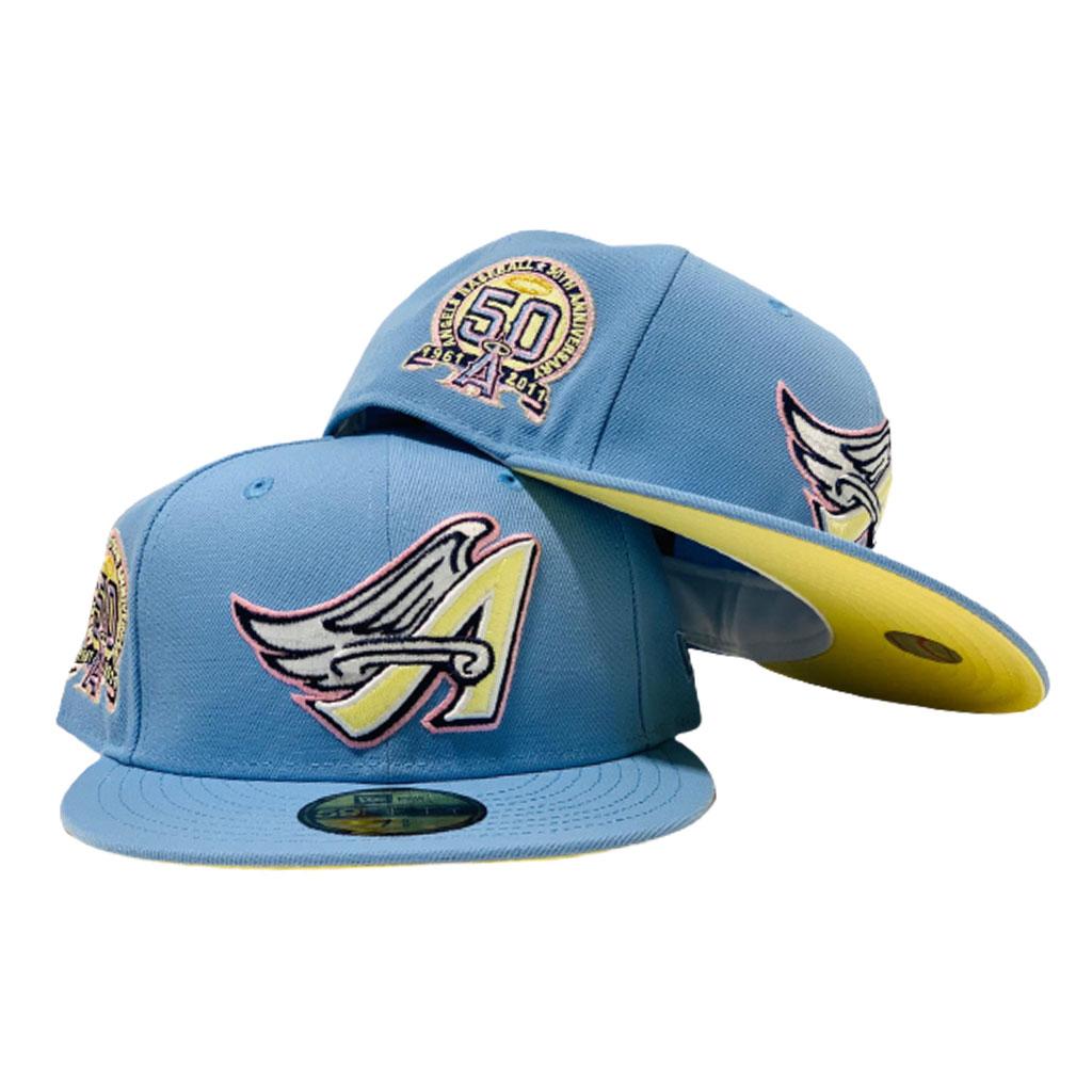 Breezy Excursion  THE CITY LETTERMAN B Snapback Hat BLUE/YELLOW