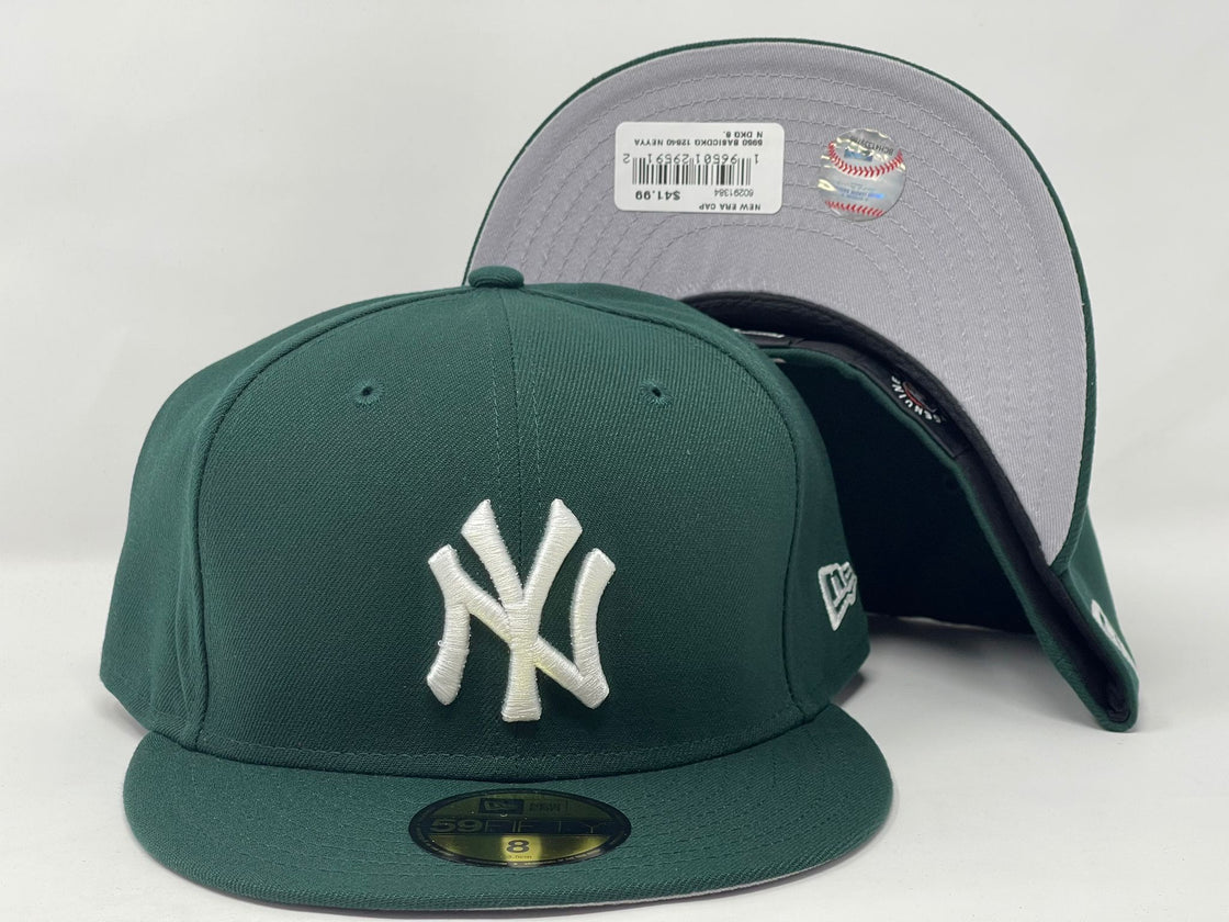 New York Yankees Dark Green Gray Brim New Era Fitted Hat