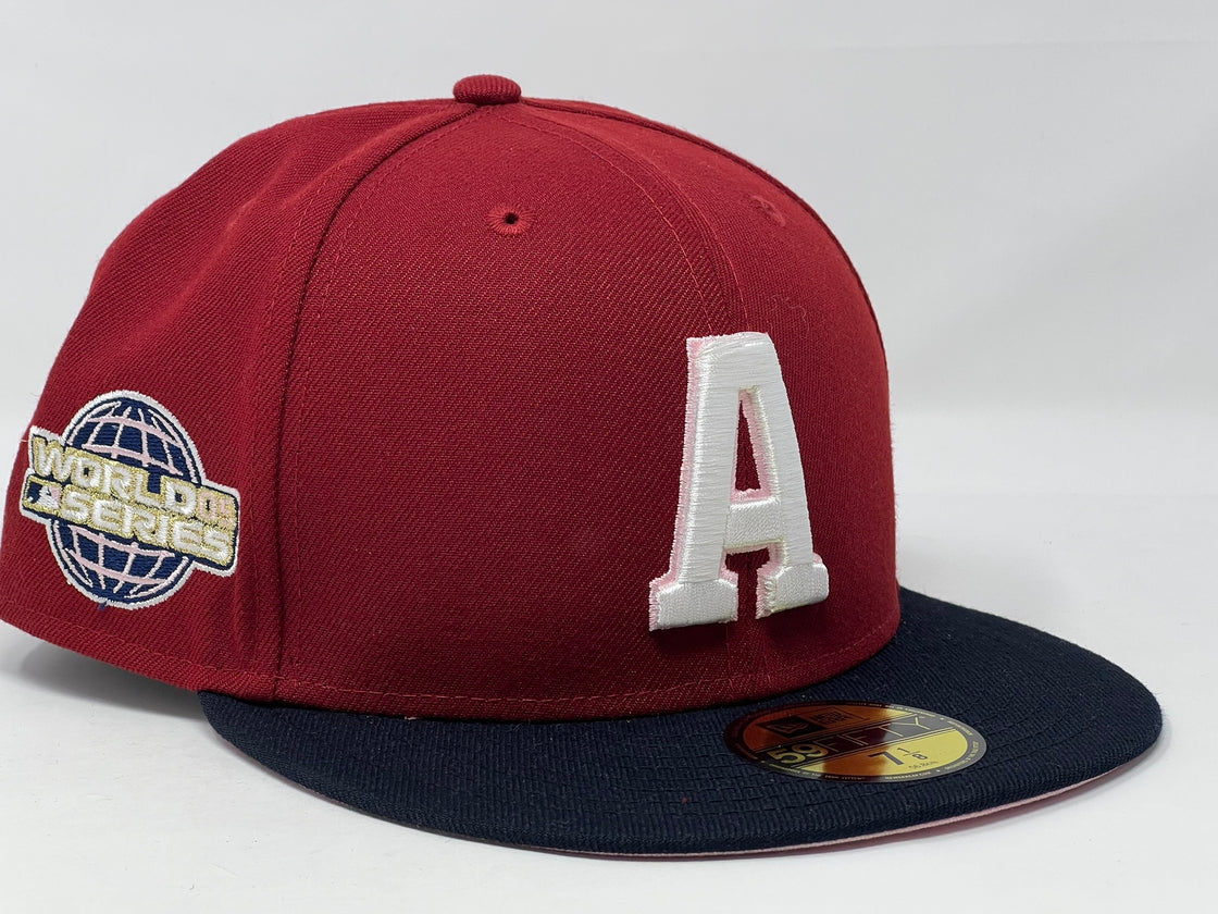 Houston Astros 2005 World Series Ligature Logo Pink Brim New Era Fitted Hat