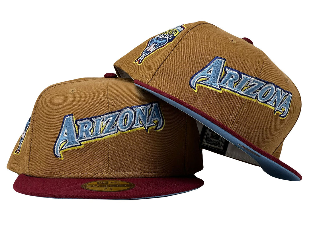 Arizona Diamondbacks 1998 Inaugural Season Sky Blue Brim New Era Fitted Hat