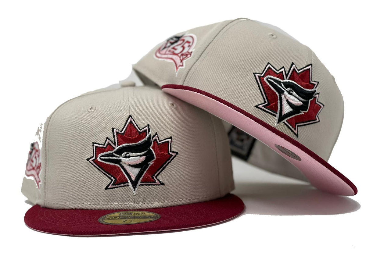 TORONTO BLUE JAYS 25TH ANNIVERSARY SKY BLUE PINK BRIM NEW ERA FITTED H –  Sports World 165