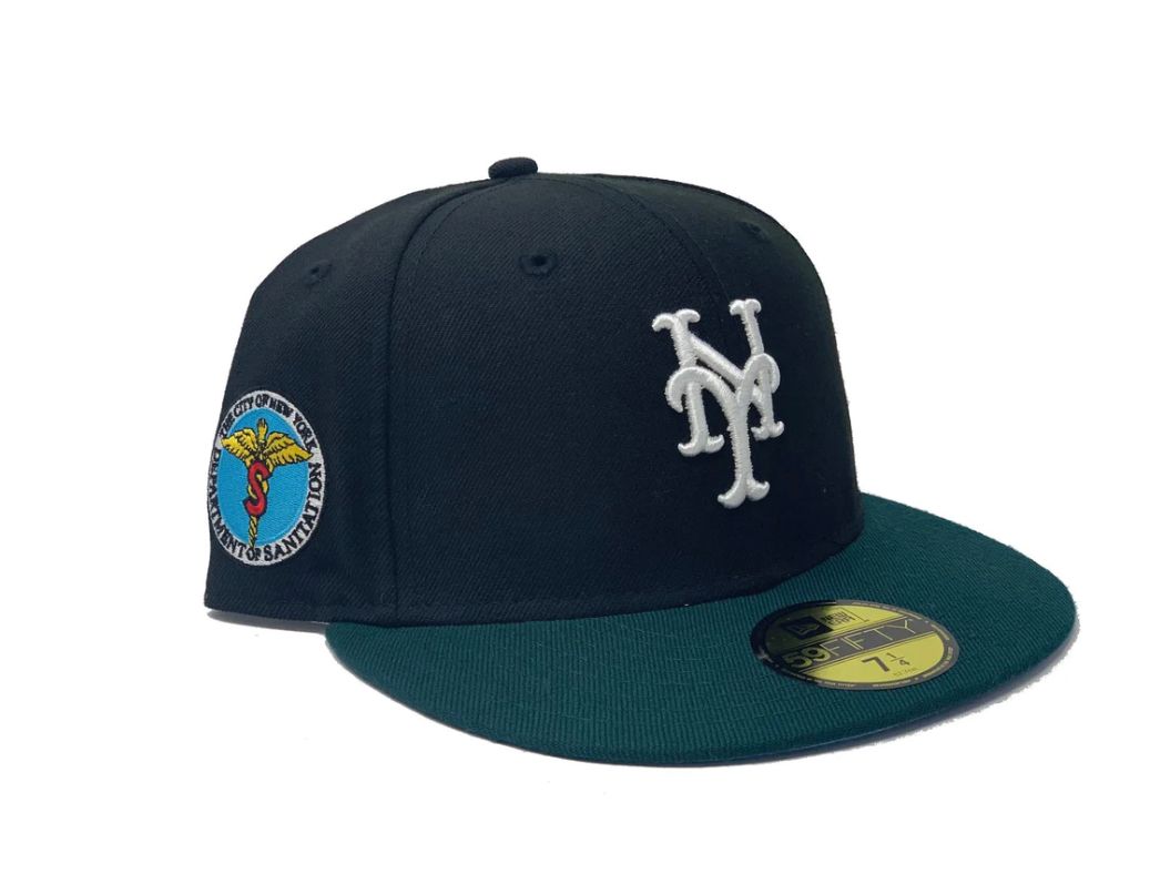 NEW YORK YANKEES DEPARTMENT OF SANITATION DARK GREEN GRAY BRIM HAT