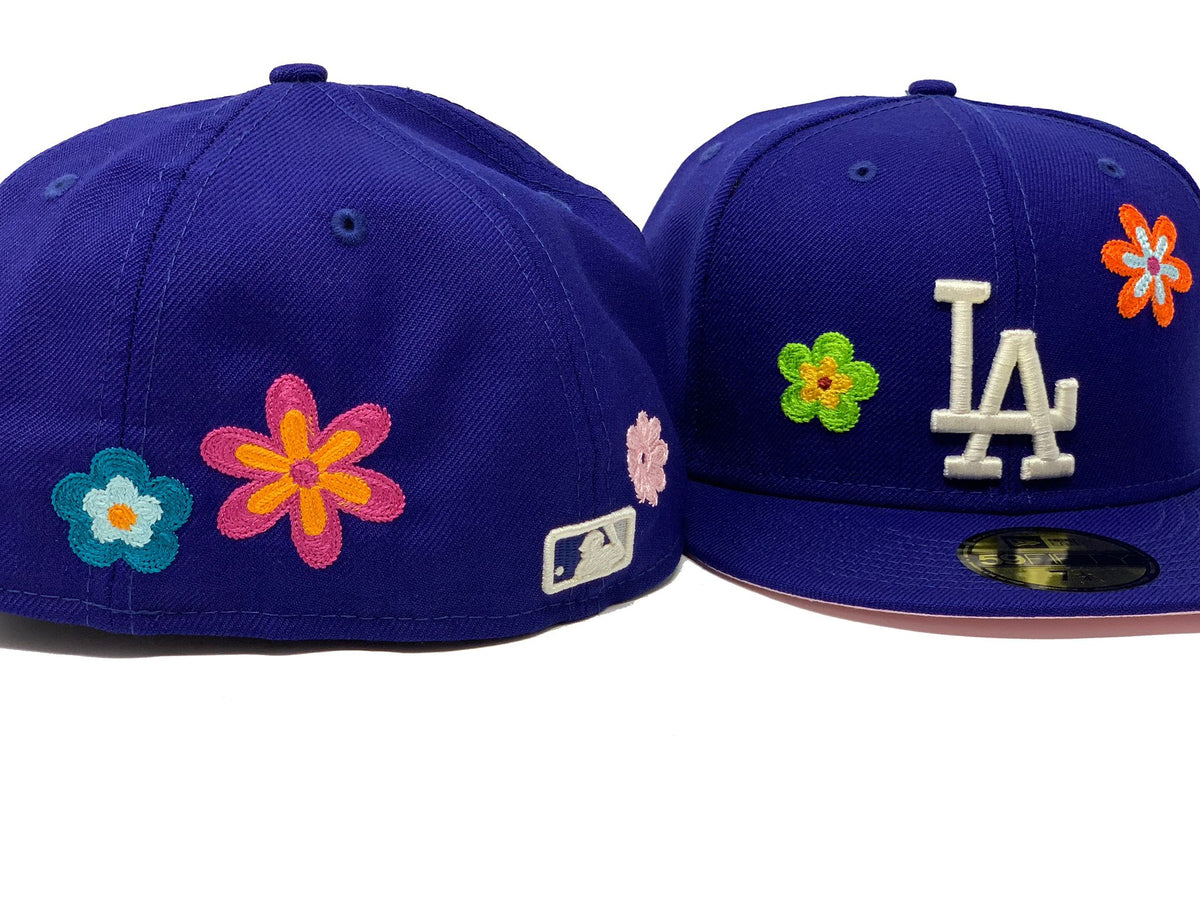 Royal Blue Los Angeles Dodgers Flower Pattern New Era Fitted Hat – Sports  World 165