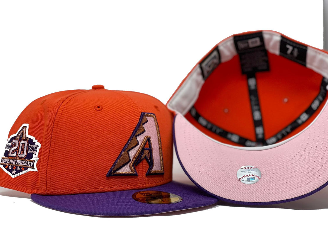 Orange Arizona Diamondbacks 20th Anniversary Custom New Era Hat 