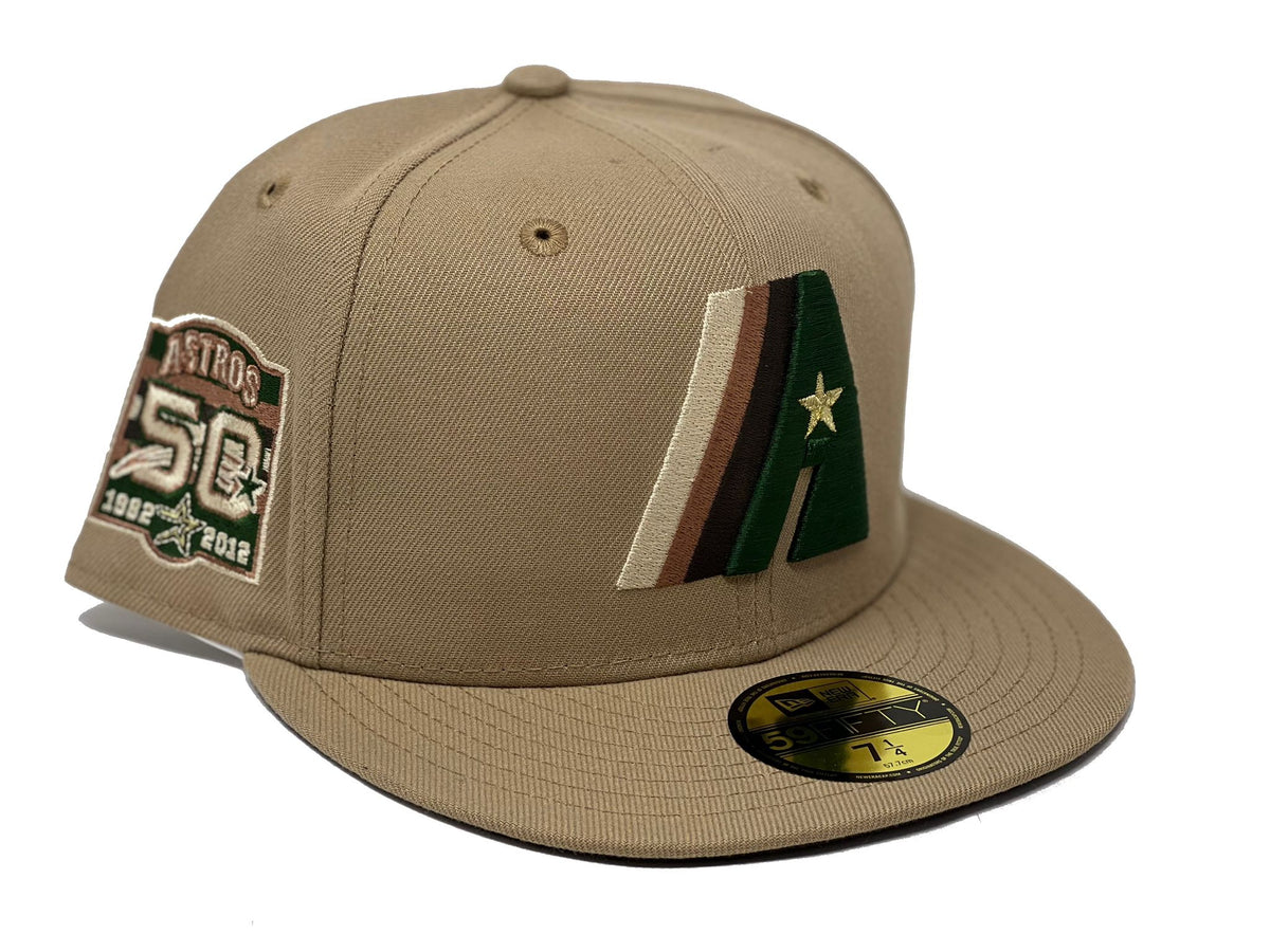 HOUSTON ASTROS 50TH ANNIVERSARY GREEN BRIM NEW ERA FITTED HAT – Sports  World 165