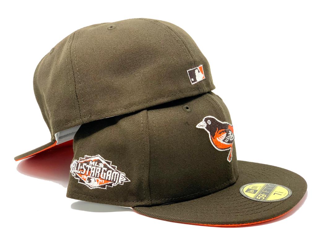 Men's Baltimore Orioles Mitchell & Ness Cream/Orange 30th Anniversary  Homefield Fitted Hat