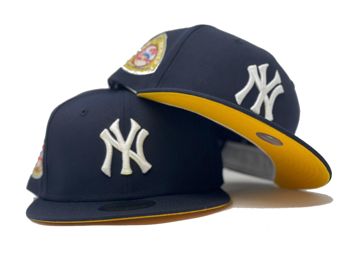 Navy Blue New York Yankees MLB Patch Work New Era Fitted Hat – Sports World  165