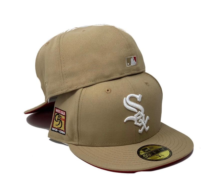 New Era Chicago White Sox 95th Anniversary Patch Fitted Hat Mocha